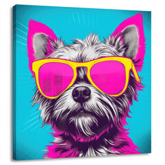 Pop Art Yorkshire Terrier. A Colorful and Unique Digital Artwork