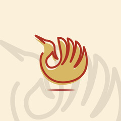 bird logo simple icon design illustration