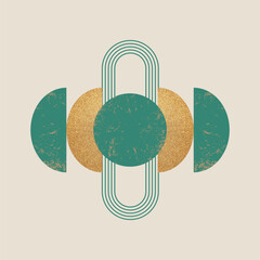 Boho wall poster. Abstract wall art. Mid century design posters. Minimalistic design.