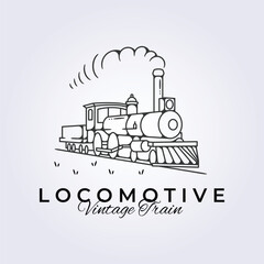 hogwarts express, locomotive vintage train logo vector illustration design