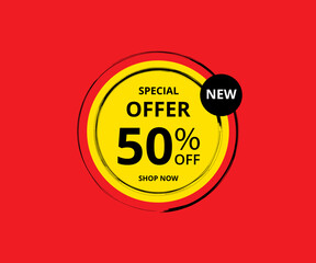 Sale and special offer tagss, price tags, Sales Label design Vector illustration. Special offer sale tag isolated with 50%  25% in white background. 50%, 25% off discount tag, label, symbol,