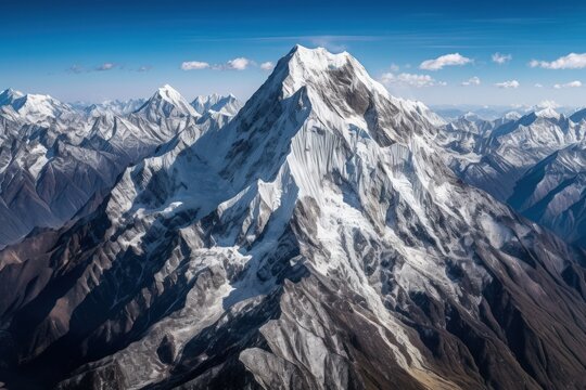 Majestic Mountain Range - Generative AI