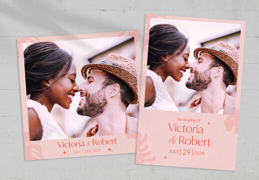 Simple Pink Photo Card Layout
