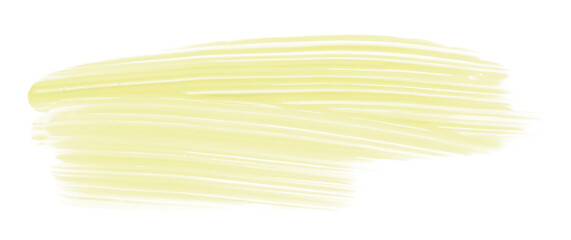 Shiny light yellow brush watercolor painting isolated on transparent background. watercolor png
