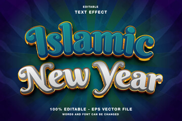 Islamic New Year 3D Editable Text Effect