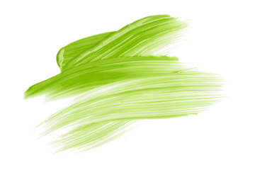 Shiny green brush watercolor painting isolated on transparent background. watercolor png