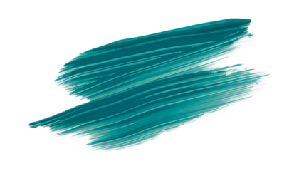 Shiny green brush watercolor painting isolated on transparent background. watercolor png