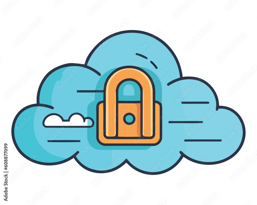Poster secure cloud locks data with encryption