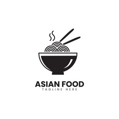 asian cuisine menu logo. Asian food logo, for product label, promotion or business use.