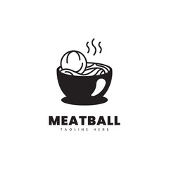 Meatball vector food logo. suitable for food, business, product or restaurant logos.