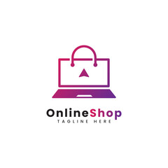 Online shop logos. shop logo, suitable for marketing business needs, online business logos, or promotional logos.