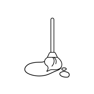 recommend clip art: Illustration Mop Outline Icon