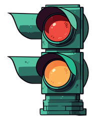 Stoplight illuminates traffic with green light