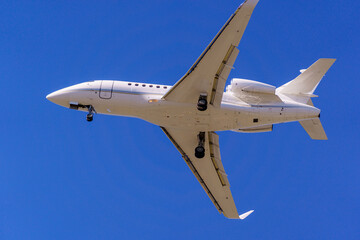 Airplanes flying in the sky landing