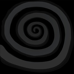 A background image of gray spirals swirling towards the center. the background is black