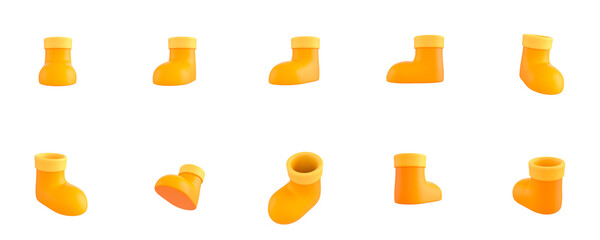 Cartoon Boot 3D render