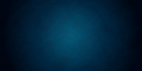 Closeup of dark blue textured grunge background. Dark edges