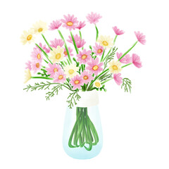 beautiful flowers in a vase