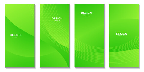 abstract brochures green wave gradient background