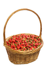 Fototapeta na wymiar basket of strawberries isolate on transperent