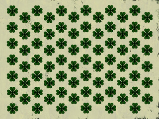 植物のイラスト素材【ビンテージクローバー】 (・&forall;・)背景・壁紙