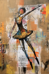 Abstract Ballerina Dance Artwork | Generative Ai
