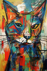 Abstract Cat Artwork | Generative Ai
