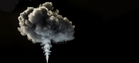 Obraz premium Smoke clound on dark background,Generative AI
