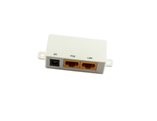 Phone line splitter on white background