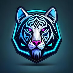 Fototapeta premium tiger head silhouette, generative ai