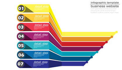 infographic template.business website .idea and concept think creativity modern  design vector.