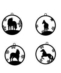 Horse Ornament silhouette.