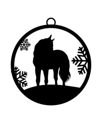 Horse Ornament silhouette.