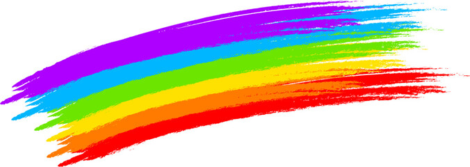 Rainbow brush style. LGBTQ Pride month concept. Illustration.