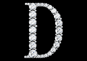 Diamond letters with gemstones (high resolution 3D image)