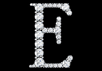 Diamond letters with gemstones (high resolution 3D image)