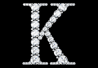 Diamond letters with gemstones (high resolution 3D image)