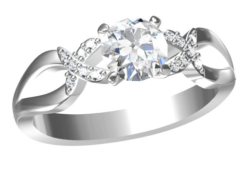 The beauty wedding ring.(high resolution 3D image)