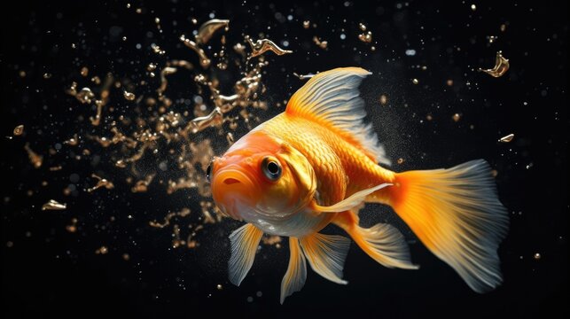goldfish in water