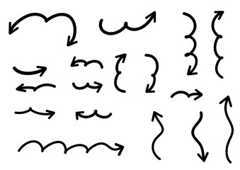 曲線　ぐるぐる　上がる　矢印セット