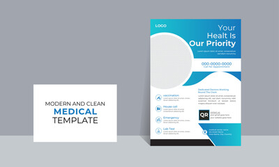 Creative and professional medical flyer design template