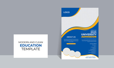 School education flyer design vector