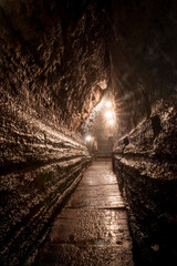 An interior view of the Bonnechere Caves near Renfrew, Ontario.