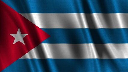 The Cuba flag proudly waving with a fabric effect is a symbol of national pride and liberation