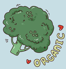 Organic vegetable vecotr illustration