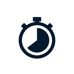 Timer, stopwatch. Vector icon isolated on white background.