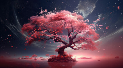 Cherry Blossom Pond Creative