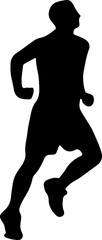 Man Running Silhouette Illustration