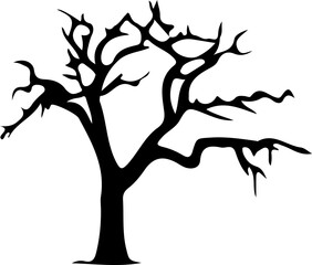 Bare Tree Silhouette Illustration