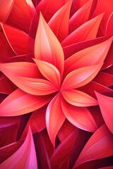 The wallpaper design has vibrant red colors and abstract patterns. (Illustration, Generative AI)